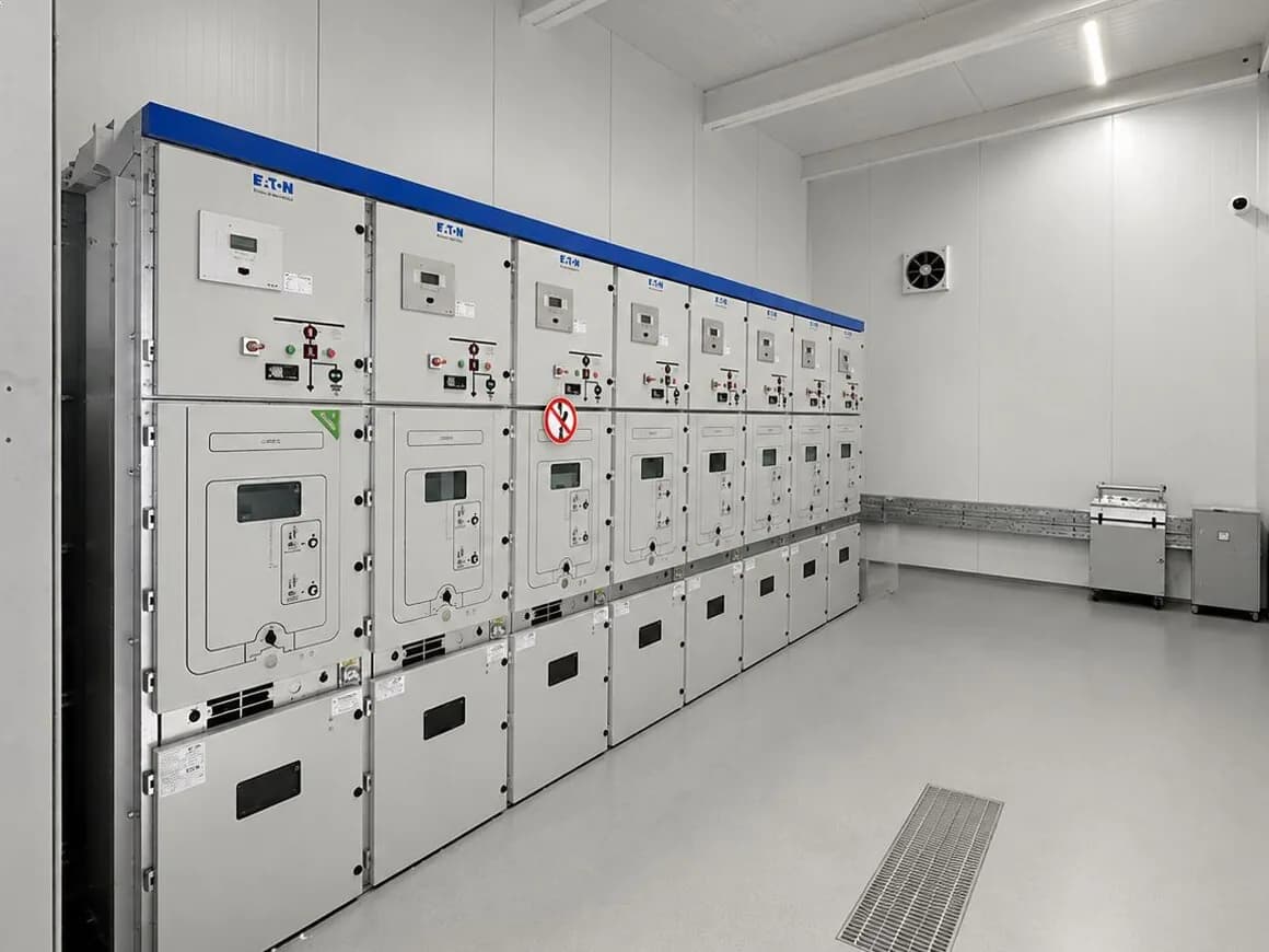 Middenspanningsschakelinstallatie in een betreedbaar station van M2E