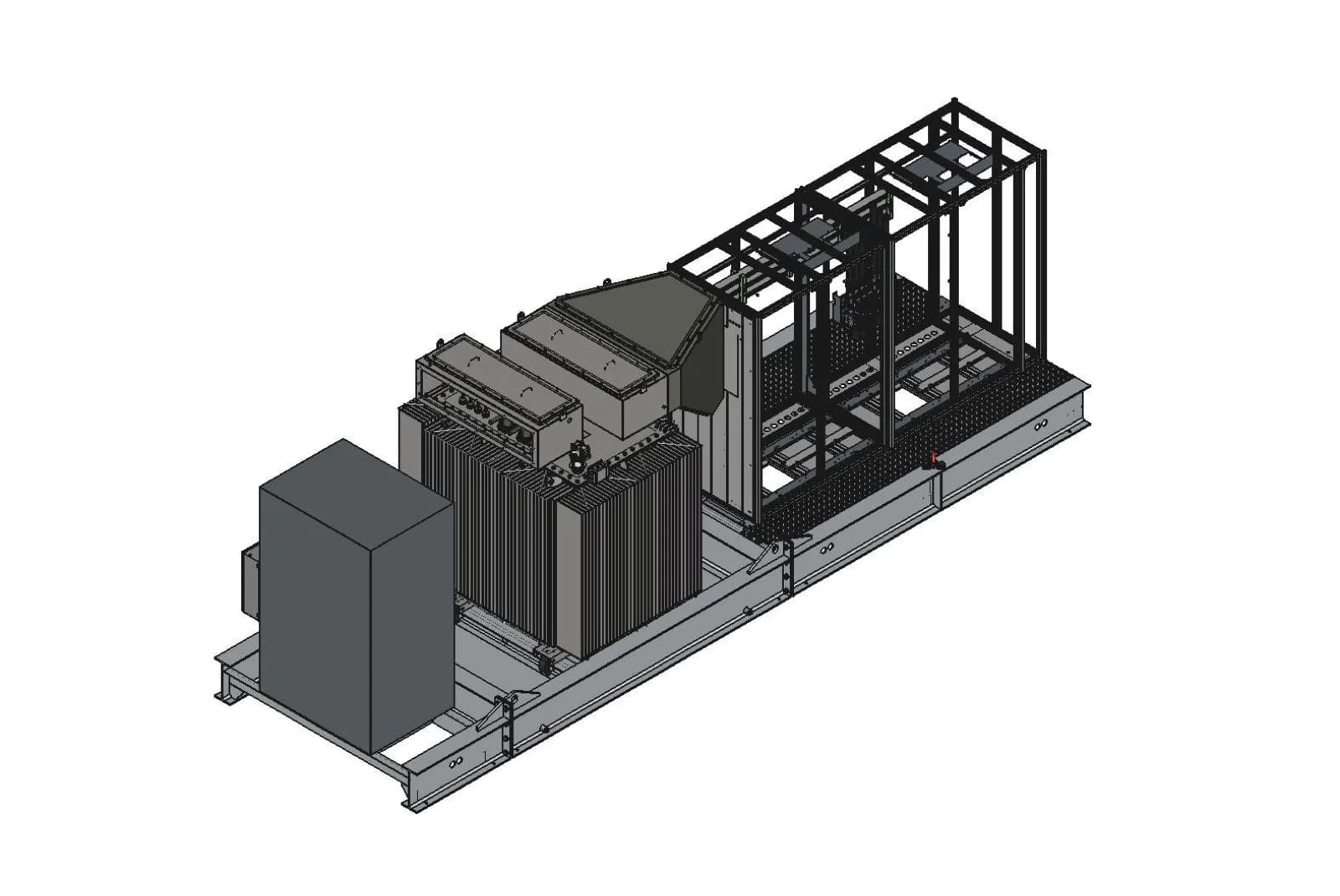 Technische opbouw van een M2E-skid tot 6.300 kVA